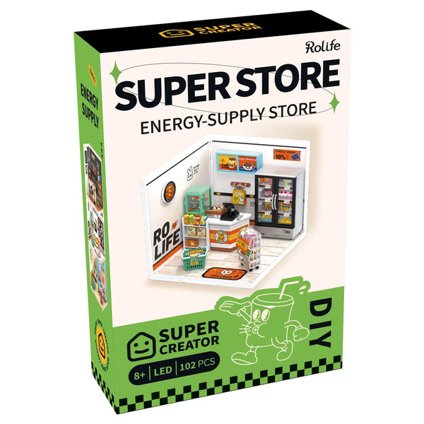 RoLife- Energy Supply Store | Super Creator DIY Stackable Dollhouse Miniatures Kit