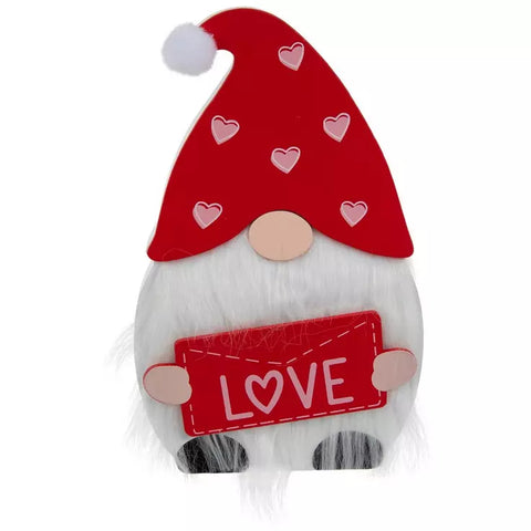 Love Valentine's Day Wood Gnome