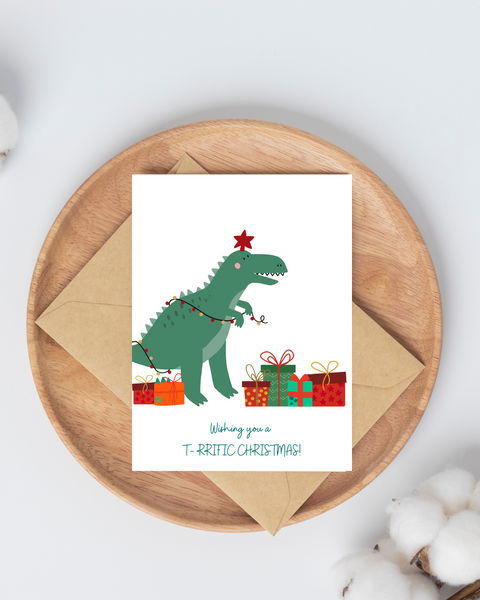 Card - Wishing You A T-RRIFIC Christmas