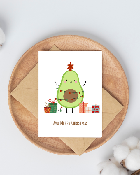 Card - Avo Merry Christmas Avocado