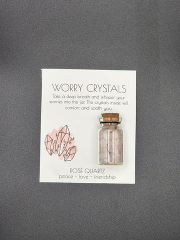 Rose Quartz Worry Crysals  - Large