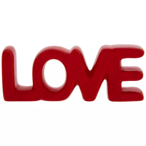 Red LOVE Ceramic Display Word