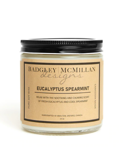 Eucalyptus Spearmint Soy Wax Candle - 2 Sizes