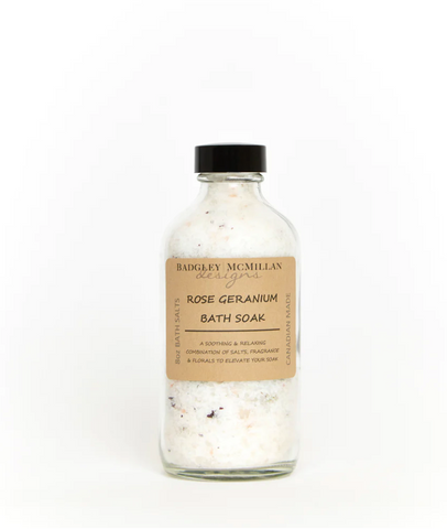 Rose Geranium Soak Jar Bath Salts - 2 Sizes