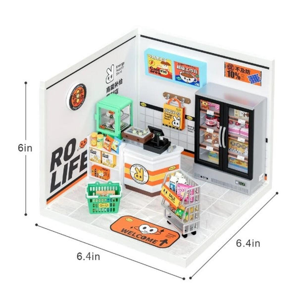 RoLife- Energy Supply Store | Super Creator DIY Stackable Dollhouse Miniatures Kit