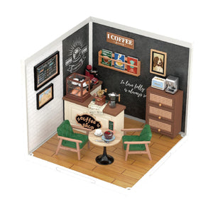 RoLife- Daily Inspiration Cafe | Super Creator DIY Stackable Dollhouse Miniatures Kit