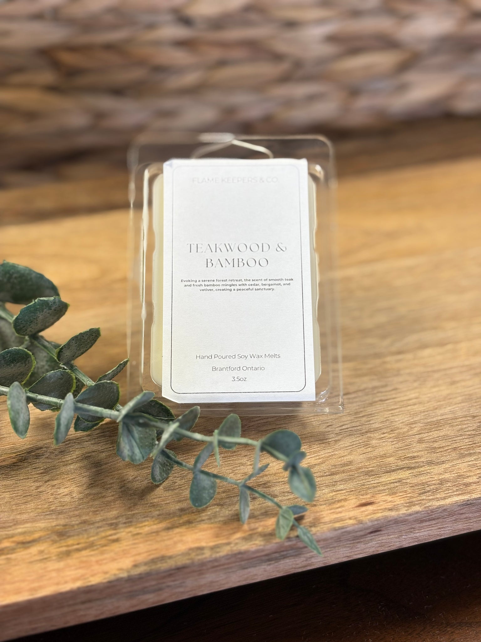 Teakwood & Bamboo 3 oz Soy Wax Melt