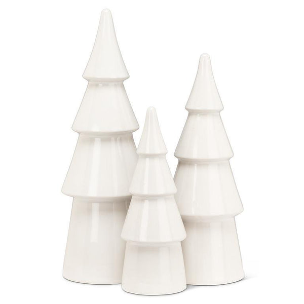 Medium White Tiered Tree - 10.5”