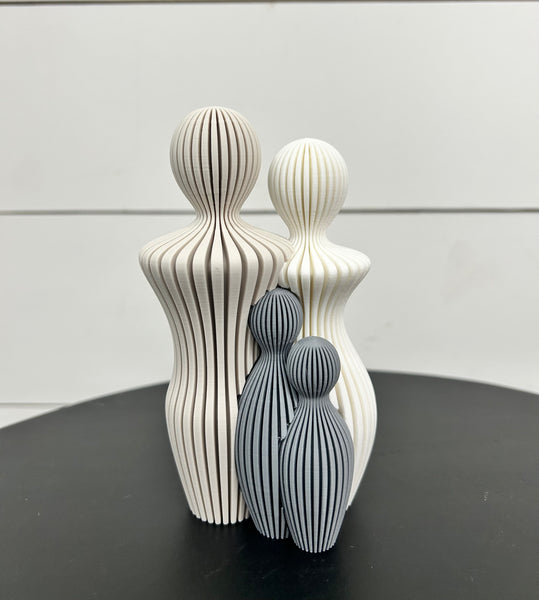 VM08 Customizable Family Statues- Mom & 1 Child Base Add Additional Parent/Child or Pets