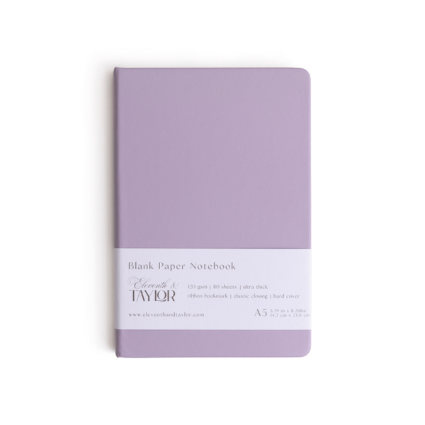 160 Page A5 Blank Journals: 120 GSM Thick Blank Card Stock: Yellow