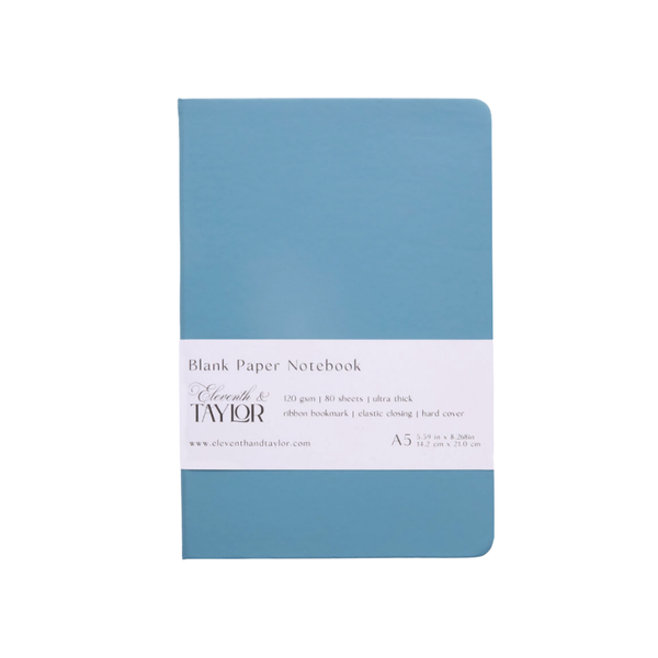 160 Page A5 Blank Journals: 120 GSM Thick Blank Card Stock: Fire engine red