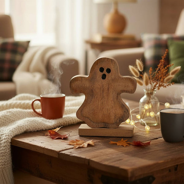 MANGO WOOD SHAPED SERVING TRAY (GHOST)