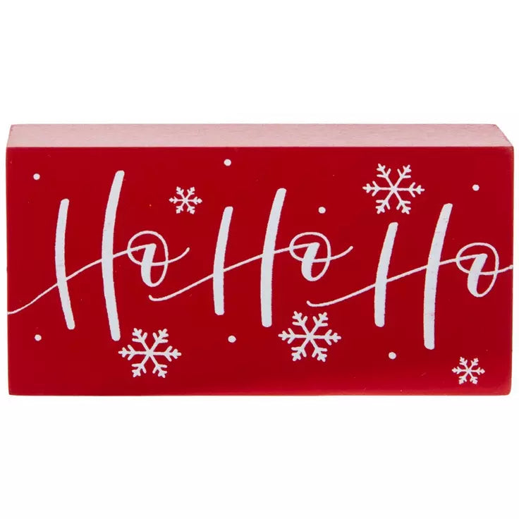 Ho Ho Ho Wood Block