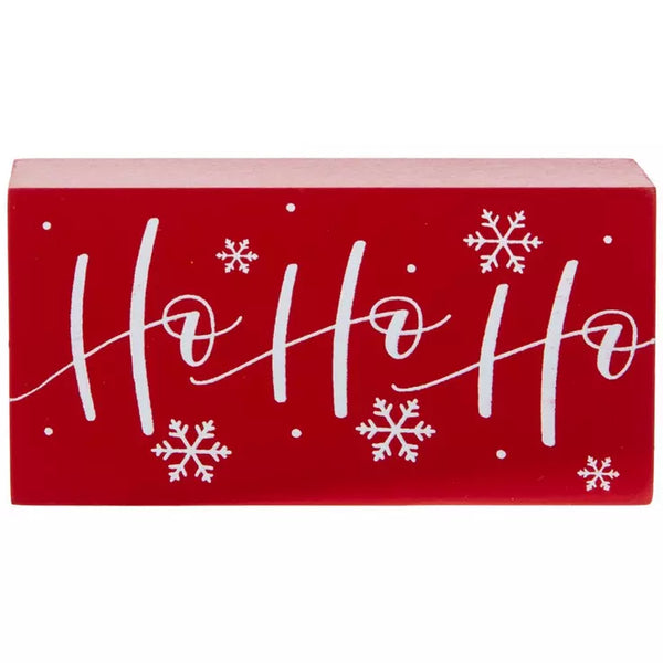 Ho Ho Ho Wood Block