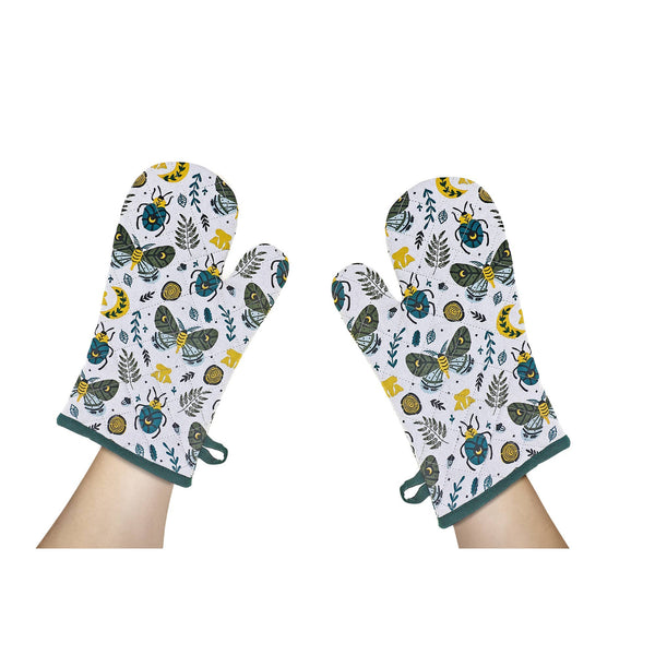 Cotton Oven Mitt Butterfly & Beetle