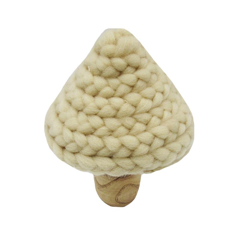 Wood Mushroom w/Braided Cotton Top