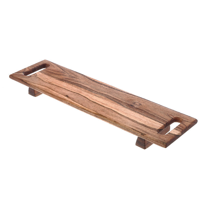 Acacia Wood Rectangular Serving Board w/Feet