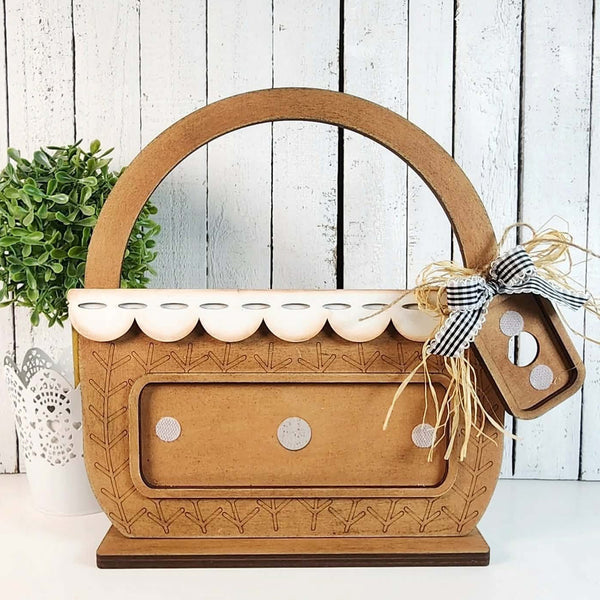 Standing Farmhouse Style Basket Design - Interchangeable