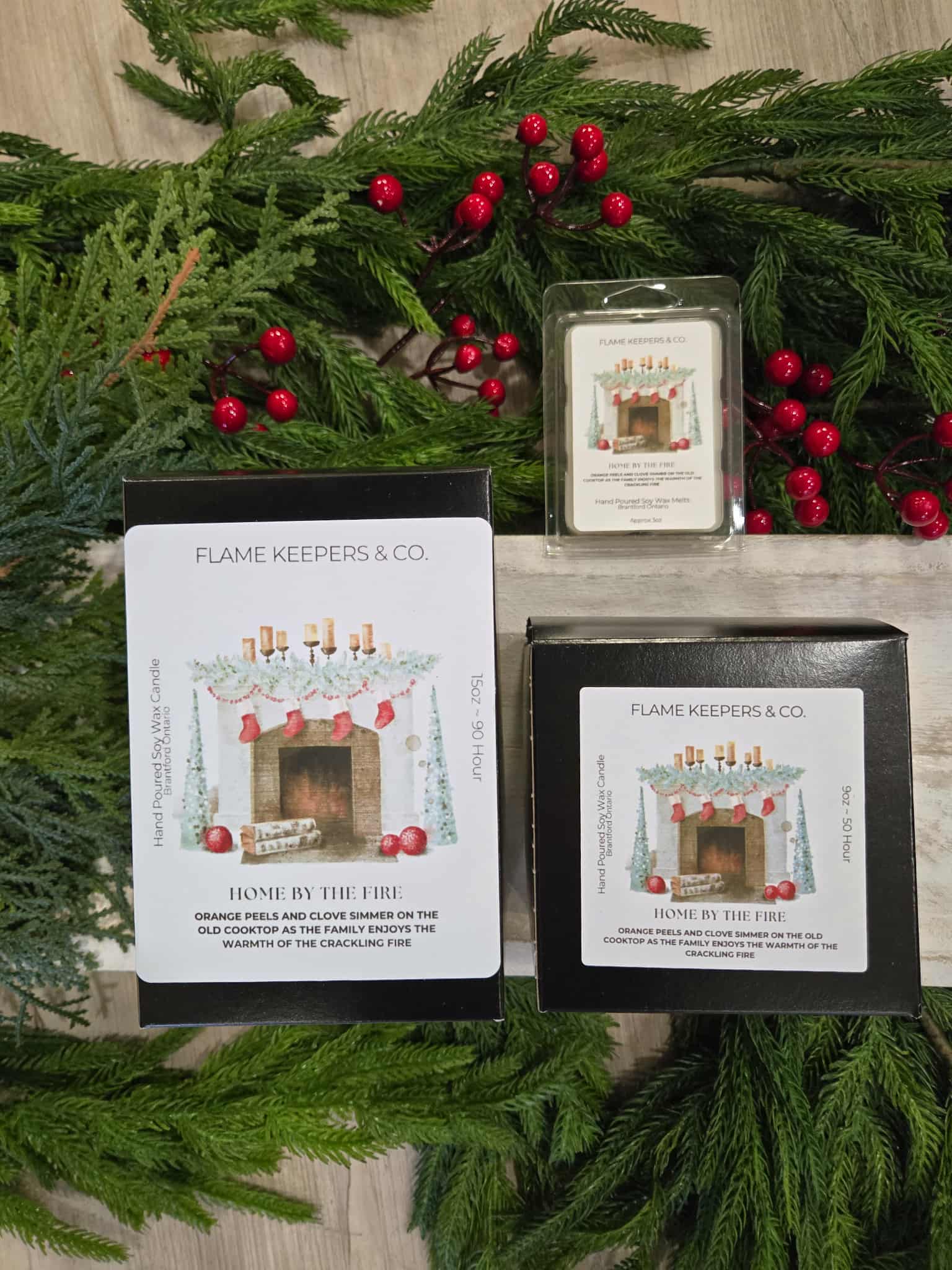 Home By The Fire Soy Wax Candle - 3 Sizes