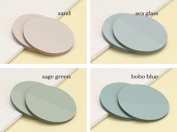 Translucent Circle Sticky Notes: Boho brick