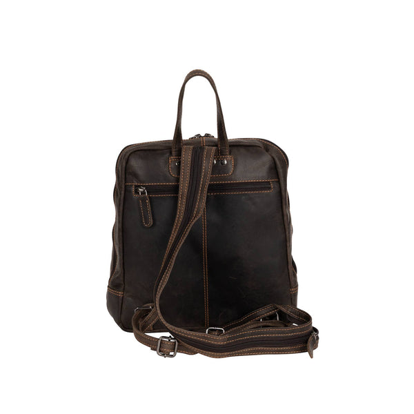 Leather Backpack Anna GW193042: Brown