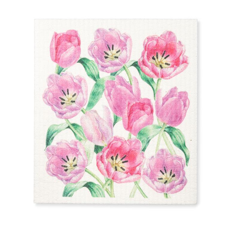 Tulips Swedish Dishcloth