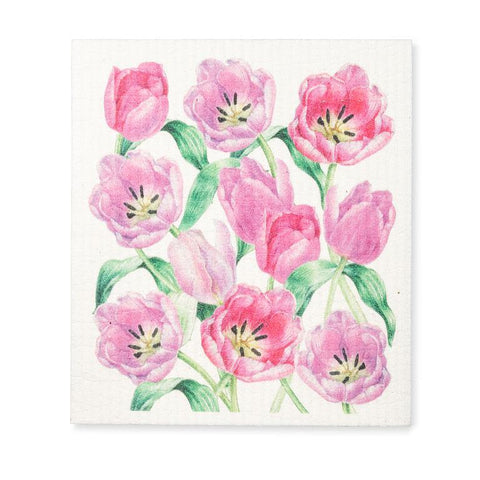 Tulips Swedish Dishcloth