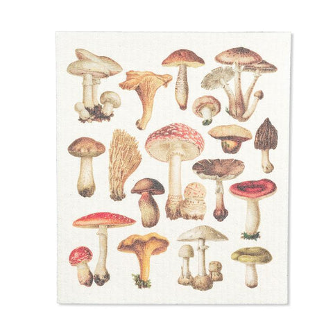 Mushrooms Swedish Dishcloth