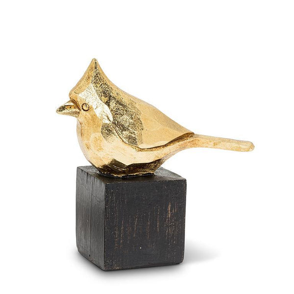 Small Gold Cardinal on Base