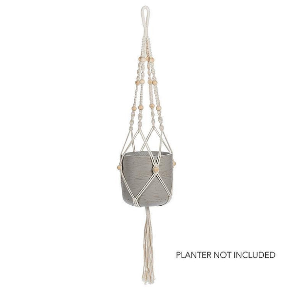 Planter Hanger with Tail & Beads