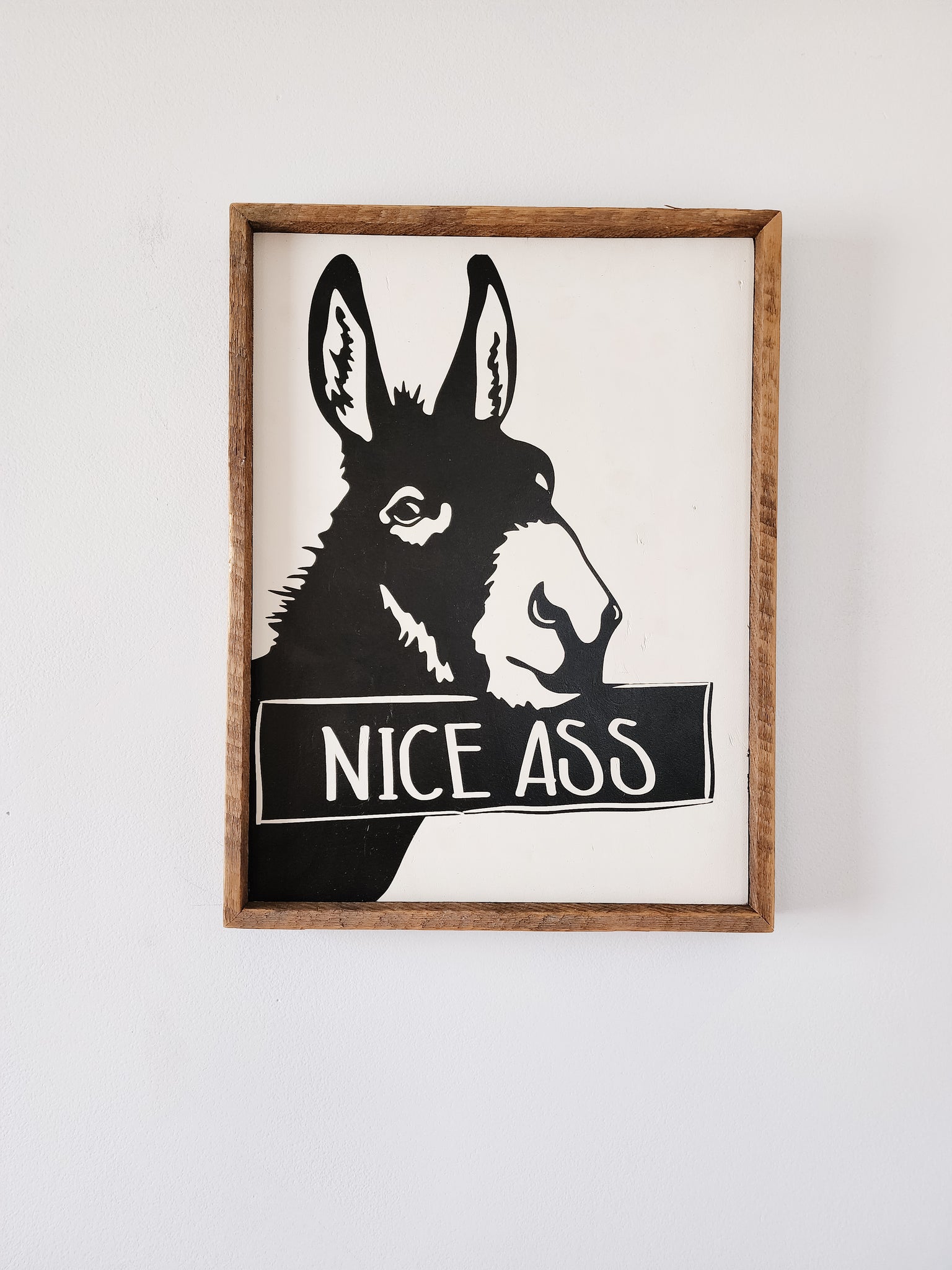 13x17 Nice butt donkey sign