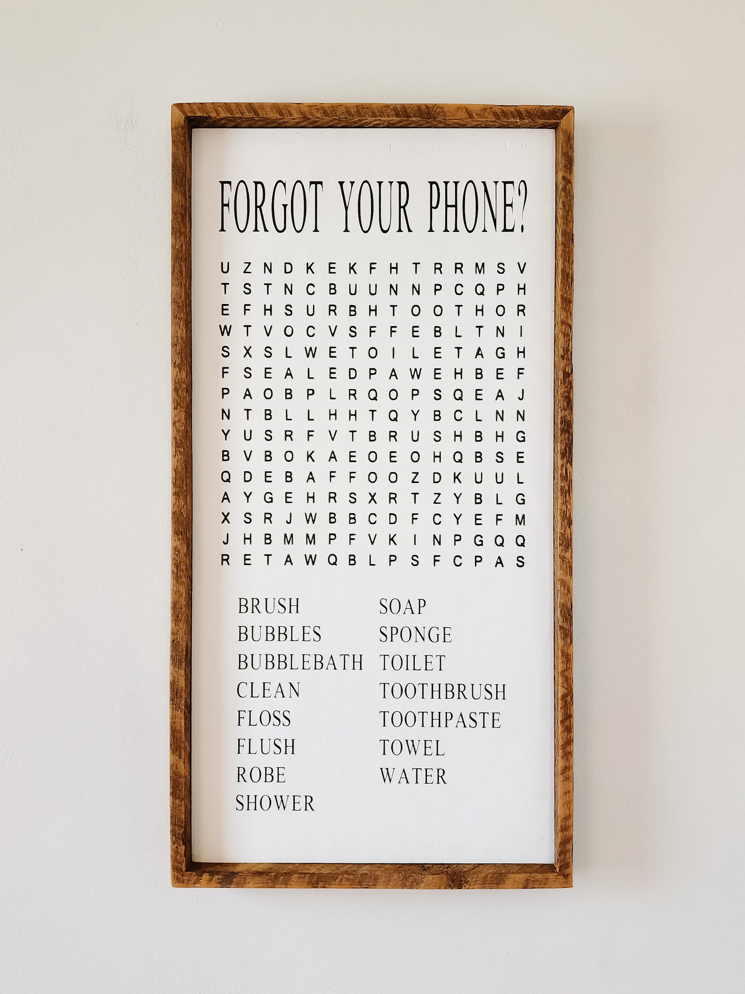 Rustic 13 x 25 Word Search Sign