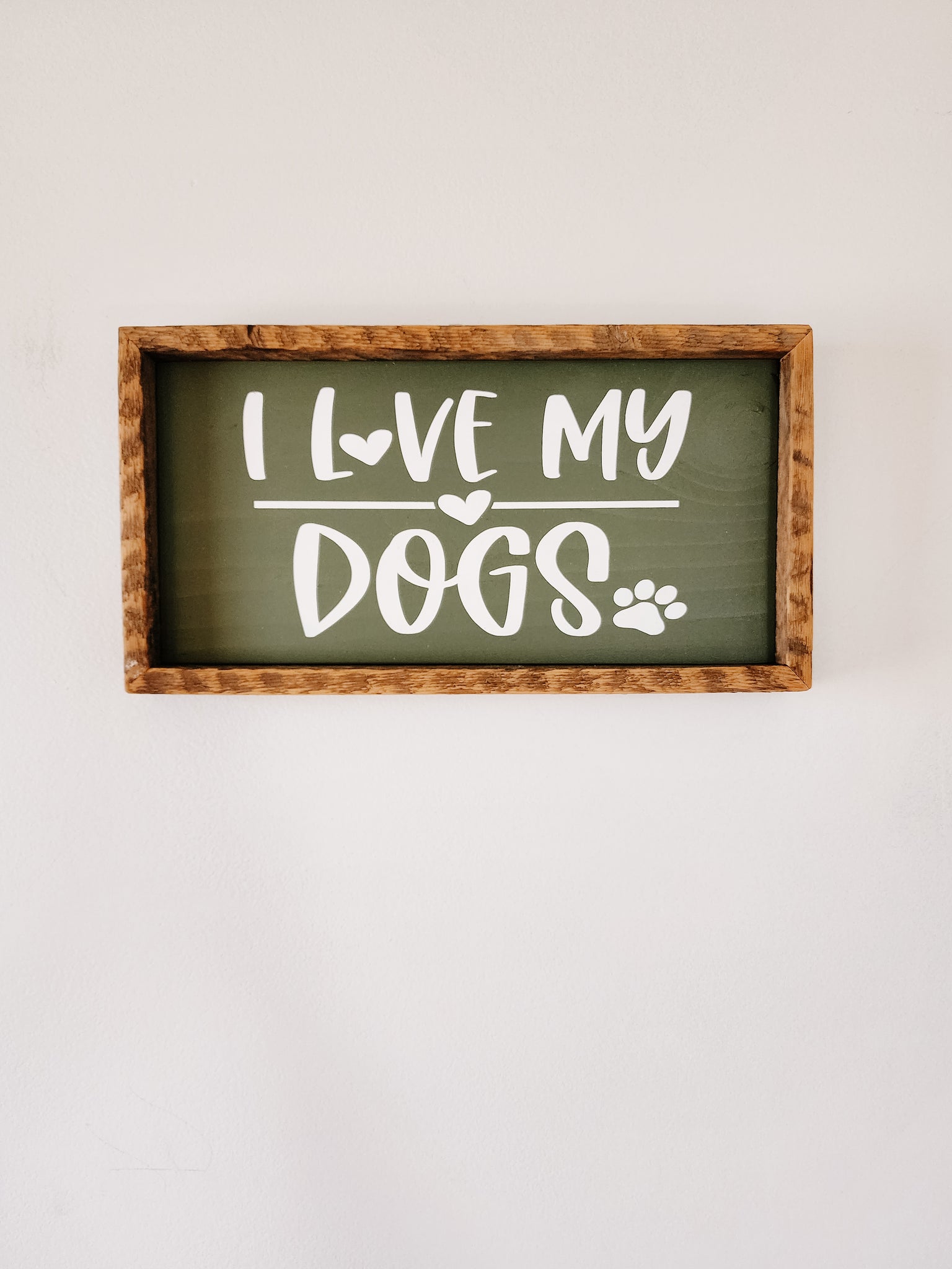 Rustic 7x13 I Love My Dogs sign