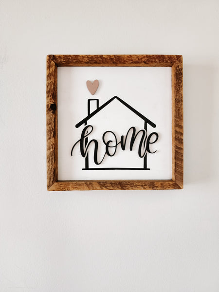 9x9 3D home house sign