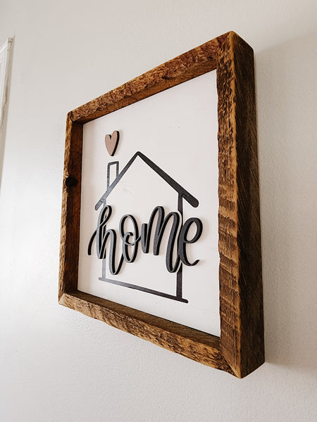 9x9 3D home house sign