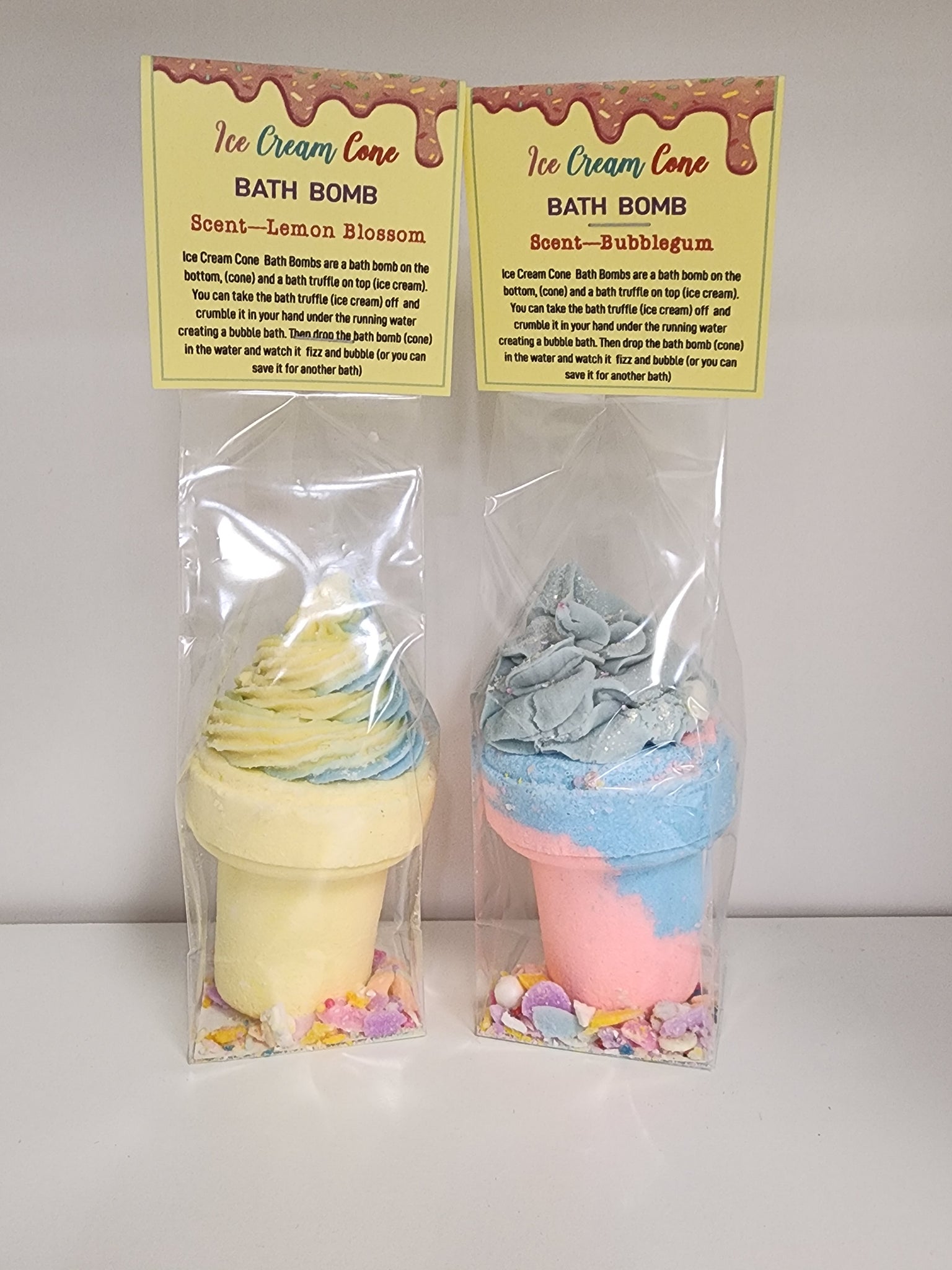 Ice Cream cone bath bombs
