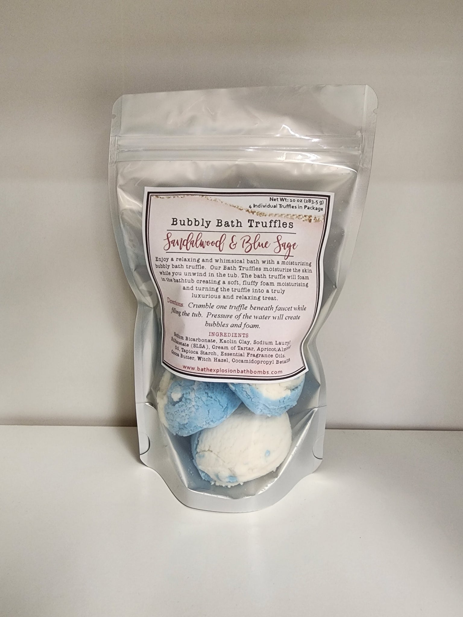 Bubbly Bath Truffles - Sandalwood & Blue Sage
