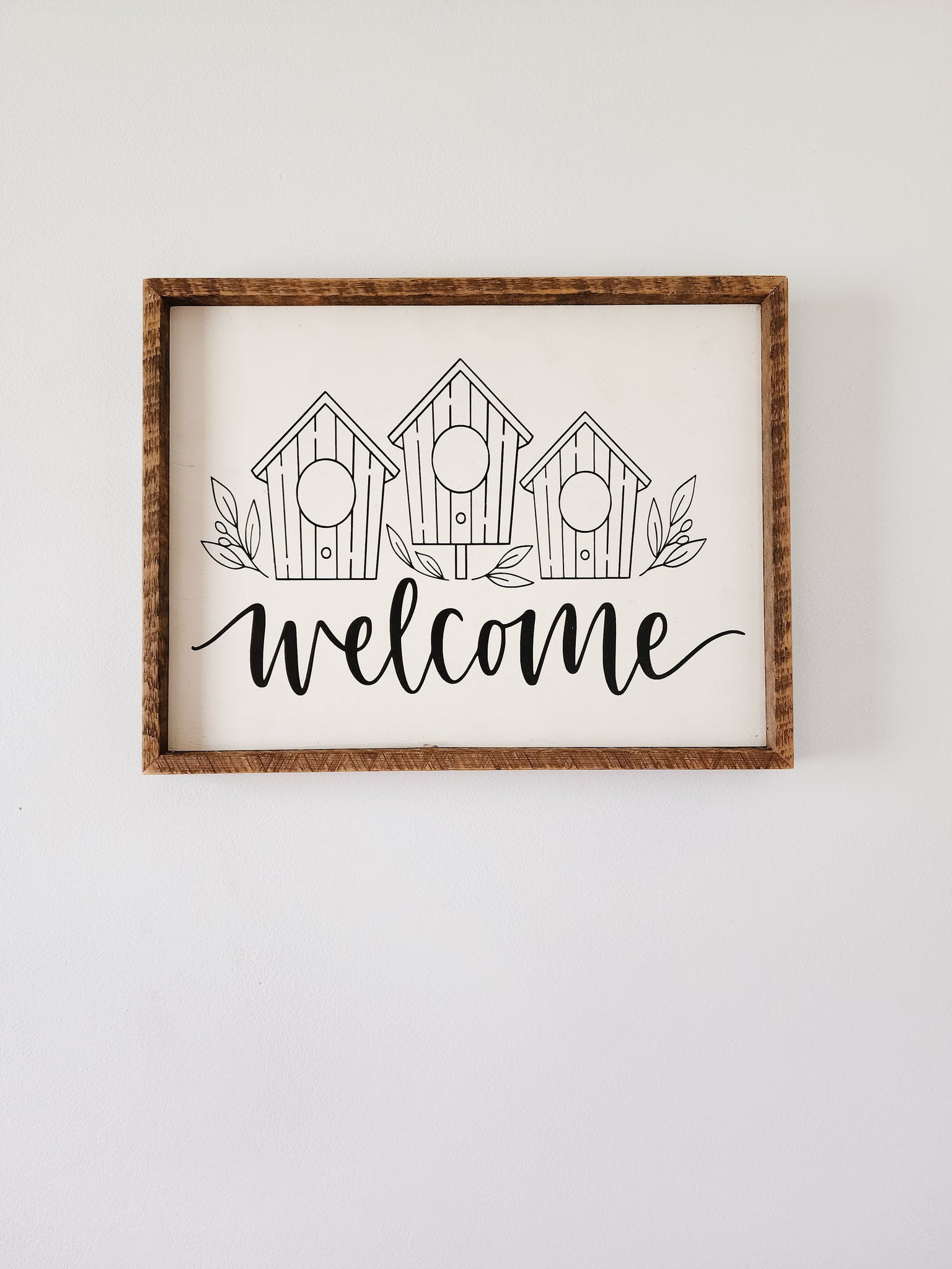 13x17 Welcome bird house sign