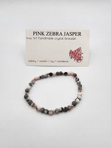 Crystal bracelet - Pink Zebra Jasper