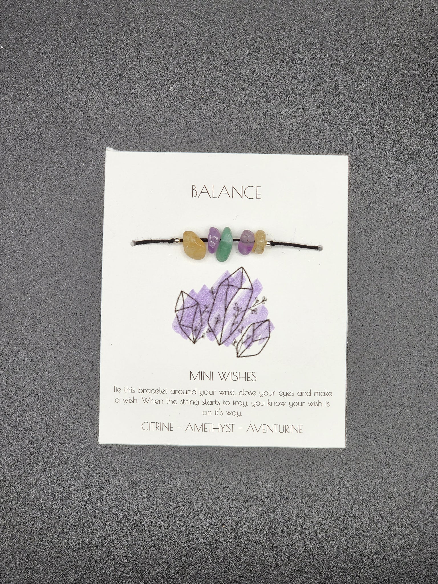 Mini Wish tie on bracelet - Balance