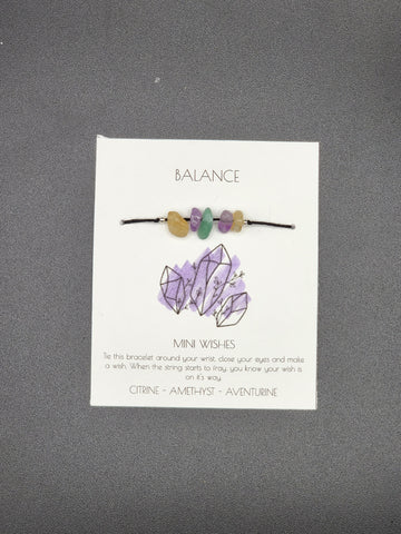 Mini Wish tie on bracelet - Balance