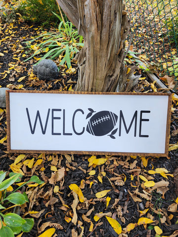 13 x 33 Football Welcome sign