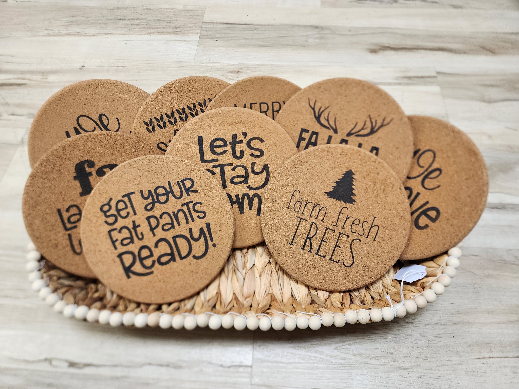 Assorted cork trivets