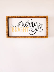 7x13 Merry and Bright sign