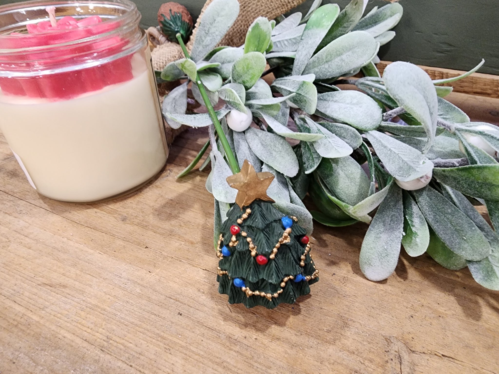 Christmas tree candle wick dipper