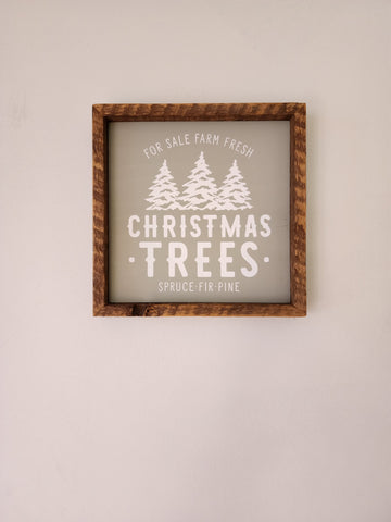 9x9  Christmas trees sign.