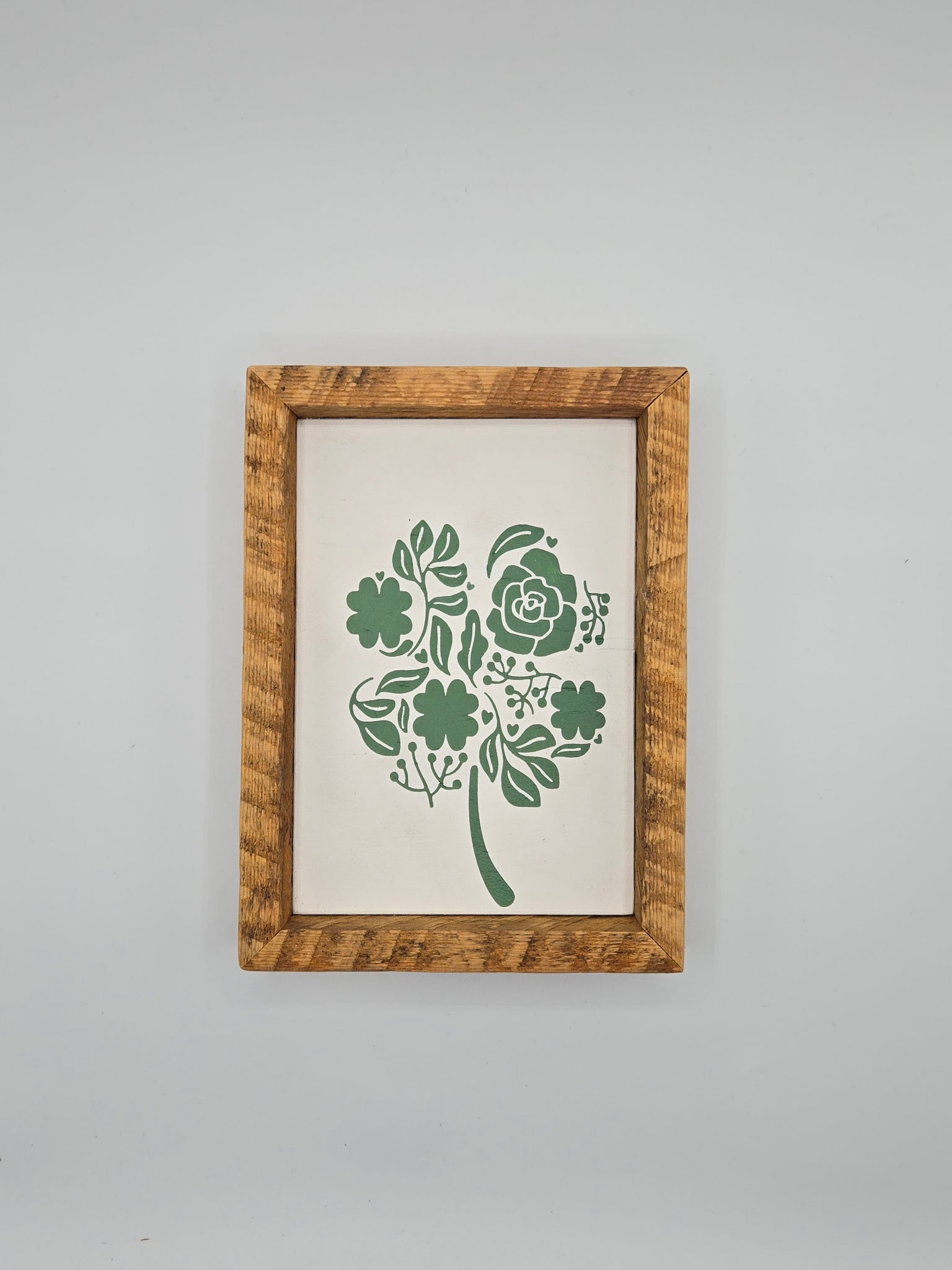 5x7 Floral shamrock sign