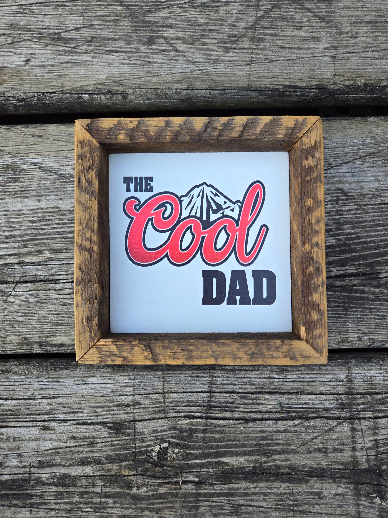 Mini 4x4 Sublimated cool dad sign