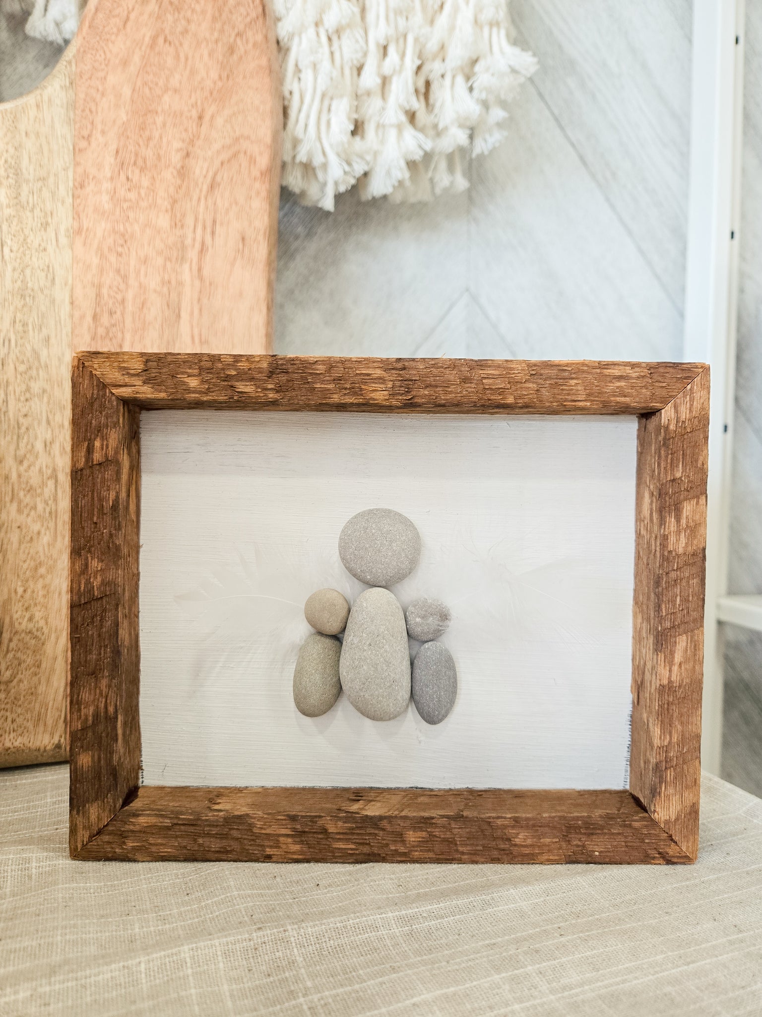 Pebble Art- angel wings