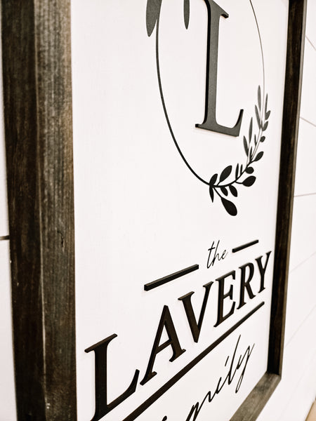 3D Personalized Family signs